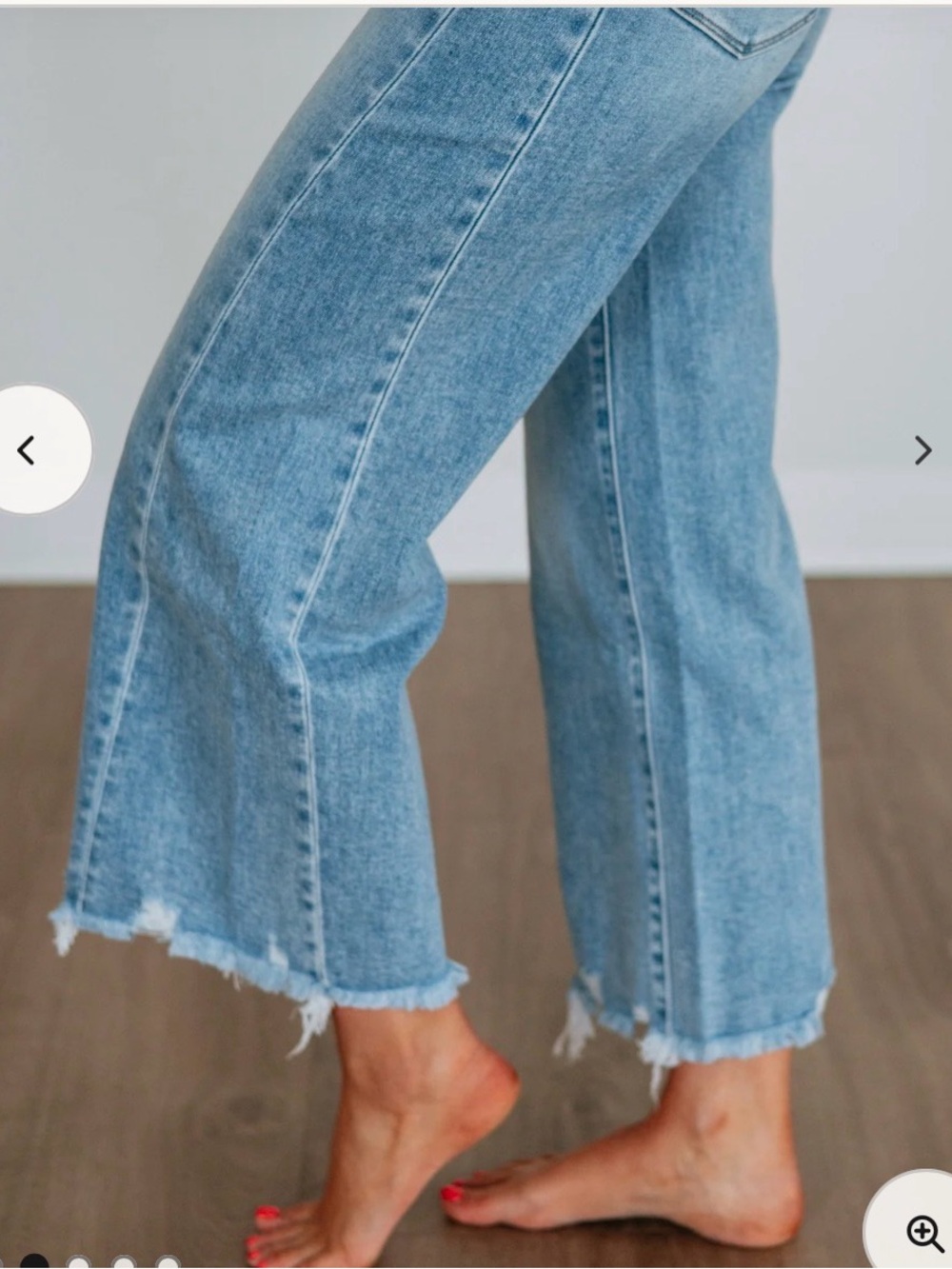 NWT VERVET High-Rise Wide Leg Crop Jeans in Medium Blue - Picture 5 of 5